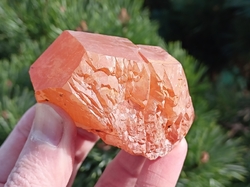 Křišťálová špice oboustranná s hematitem tangerine 147,7g-BUDHA